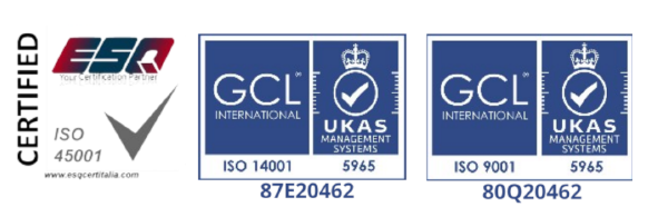 Loghi certificazioni ISO 9001 14001 45001